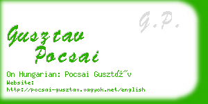 gusztav pocsai business card